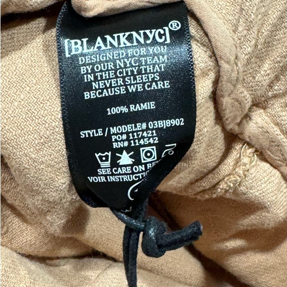 NWT! Blank NYC Paperbag Drawstring Tan Shorts - Size M - Picture 9 of 9